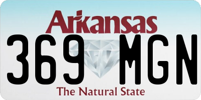 AR license plate 369MGN