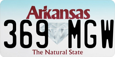 AR license plate 369MGW