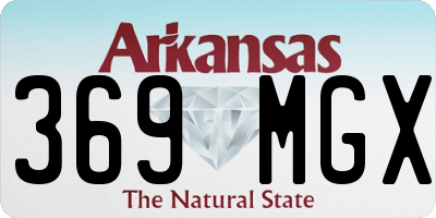 AR license plate 369MGX
