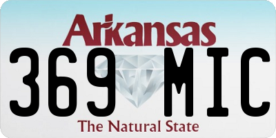 AR license plate 369MIC