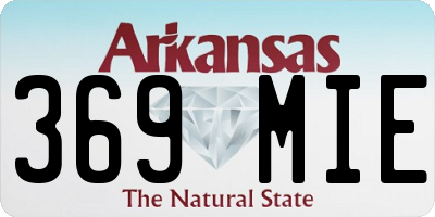 AR license plate 369MIE