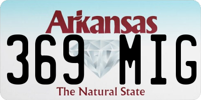 AR license plate 369MIG