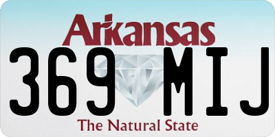 AR license plate 369MIJ