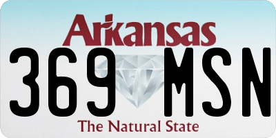 AR license plate 369MSN
