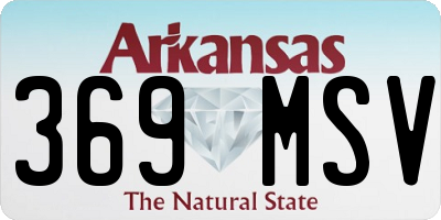 AR license plate 369MSV