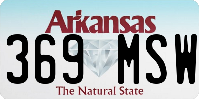 AR license plate 369MSW