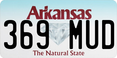 AR license plate 369MUD