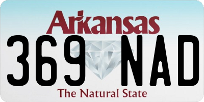 AR license plate 369NAD