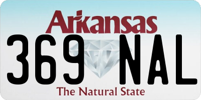 AR license plate 369NAL