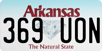 AR license plate 369UON