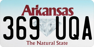 AR license plate 369UQA