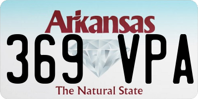 AR license plate 369VPA