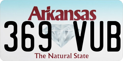 AR license plate 369VUB