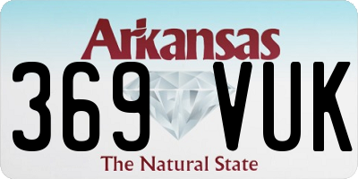 AR license plate 369VUK