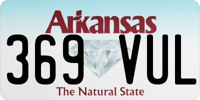 AR license plate 369VUL