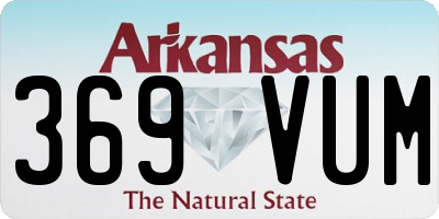 AR license plate 369VUM