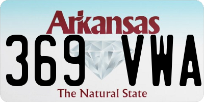 AR license plate 369VWA