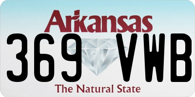 AR license plate 369VWB