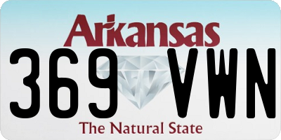 AR license plate 369VWN