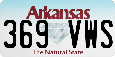 AR license plate 369VWS