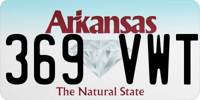 AR license plate 369VWT
