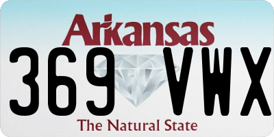 AR license plate 369VWX