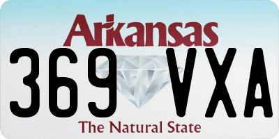 AR license plate 369VXA