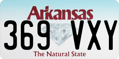 AR license plate 369VXY