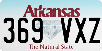 AR license plate 369VXZ