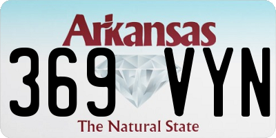 AR license plate 369VYN