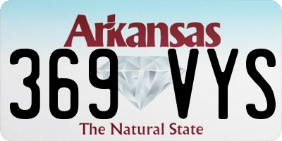 AR license plate 369VYS