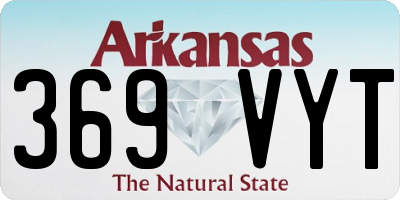 AR license plate 369VYT