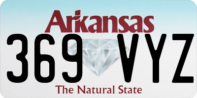 AR license plate 369VYZ