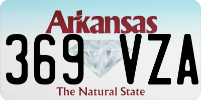 AR license plate 369VZA
