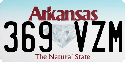 AR license plate 369VZM