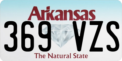 AR license plate 369VZS