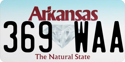 AR license plate 369WAA
