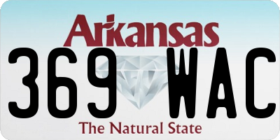 AR license plate 369WAC