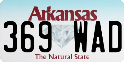 AR license plate 369WAD