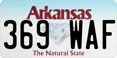 AR license plate 369WAF