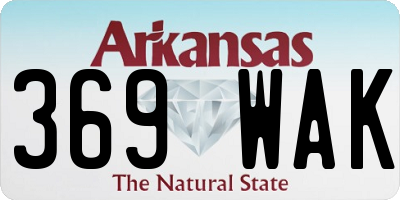 AR license plate 369WAK
