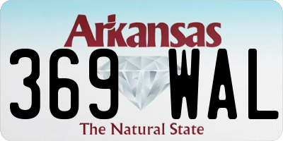 AR license plate 369WAL