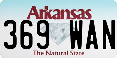 AR license plate 369WAN