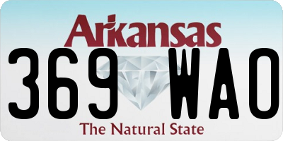 AR license plate 369WAO