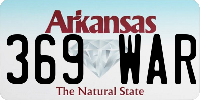 AR license plate 369WAR