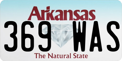 AR license plate 369WAS
