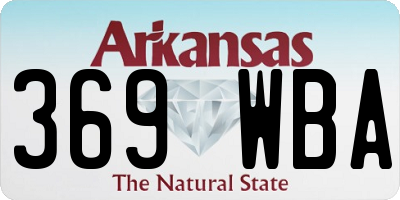 AR license plate 369WBA