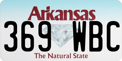 AR license plate 369WBC
