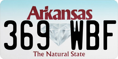 AR license plate 369WBF