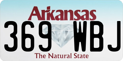 AR license plate 369WBJ